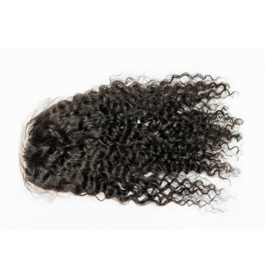 Raw Temple Cambodian HD Lace Closure- Curly  5